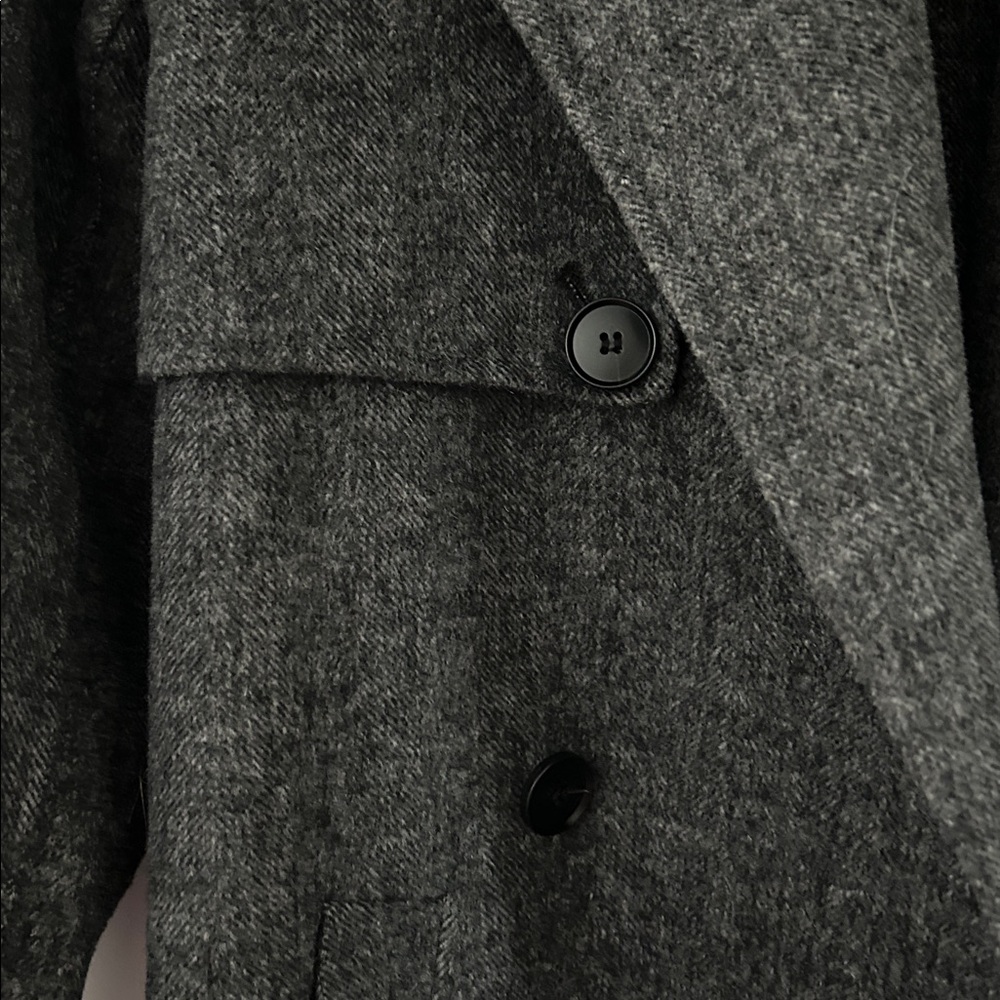 Women's Zara Gray Wool Blend Trench Coat - Picture 4 of 7